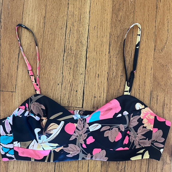 Anthropologie Floral Print Bralette with Adjustable Straps - Picture 1 of 4